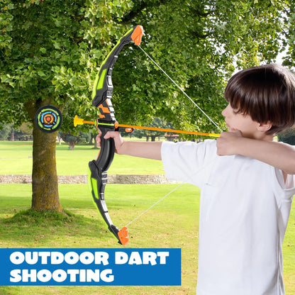Kids Bow Arrow Set with LED Flash Lights Outdoor Archery Set