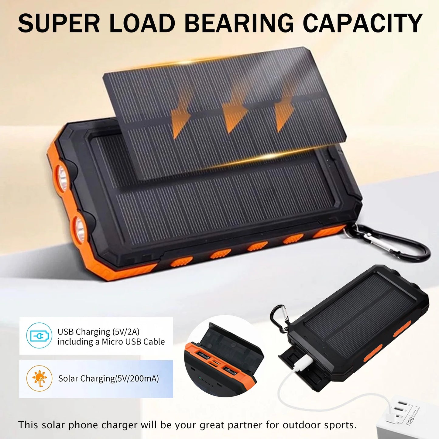 20000mAh Solar Power Bank