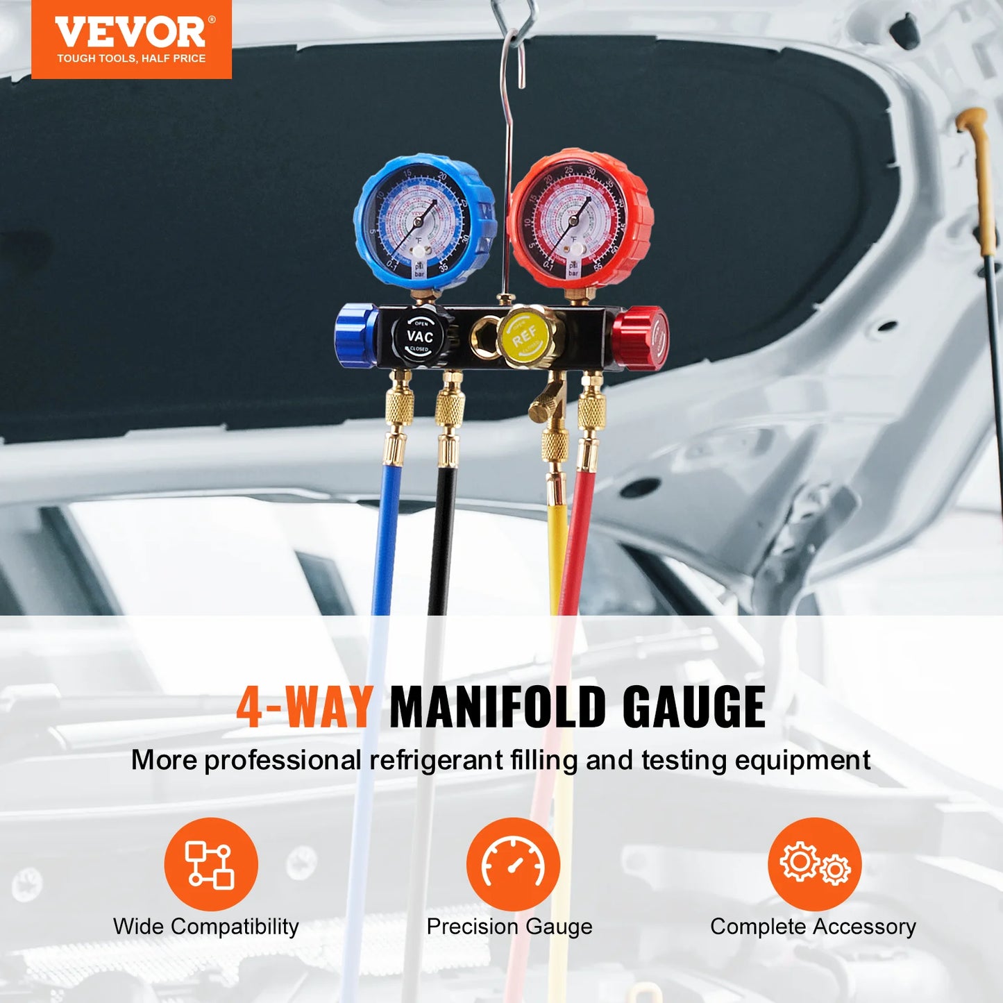 4 Way AC Manifold Gauge Set