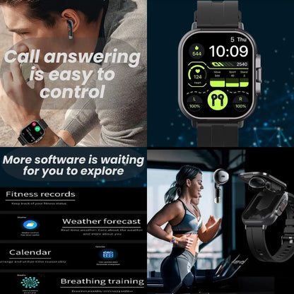 2 in 1 Smartwatch with Earphone Multi-Sport NFC Call Smart Watch