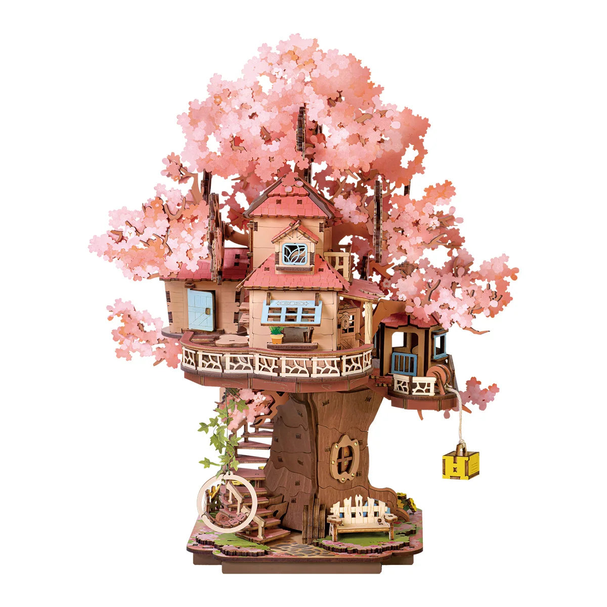 Sakura Tree House 535pc 3D Wooden Puzzle Model Kit