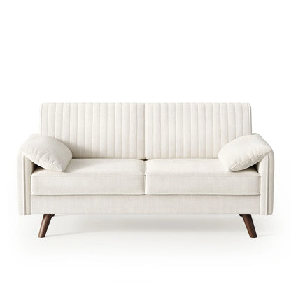 64.5" Loveseat Sofa, Chenille Covered Loveseat for Living Room and Small Spaces