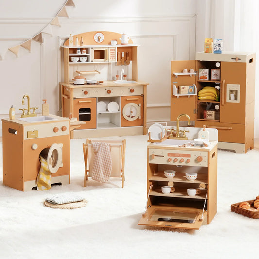 Wooden Play Kitchen Kids Kitchen Playset