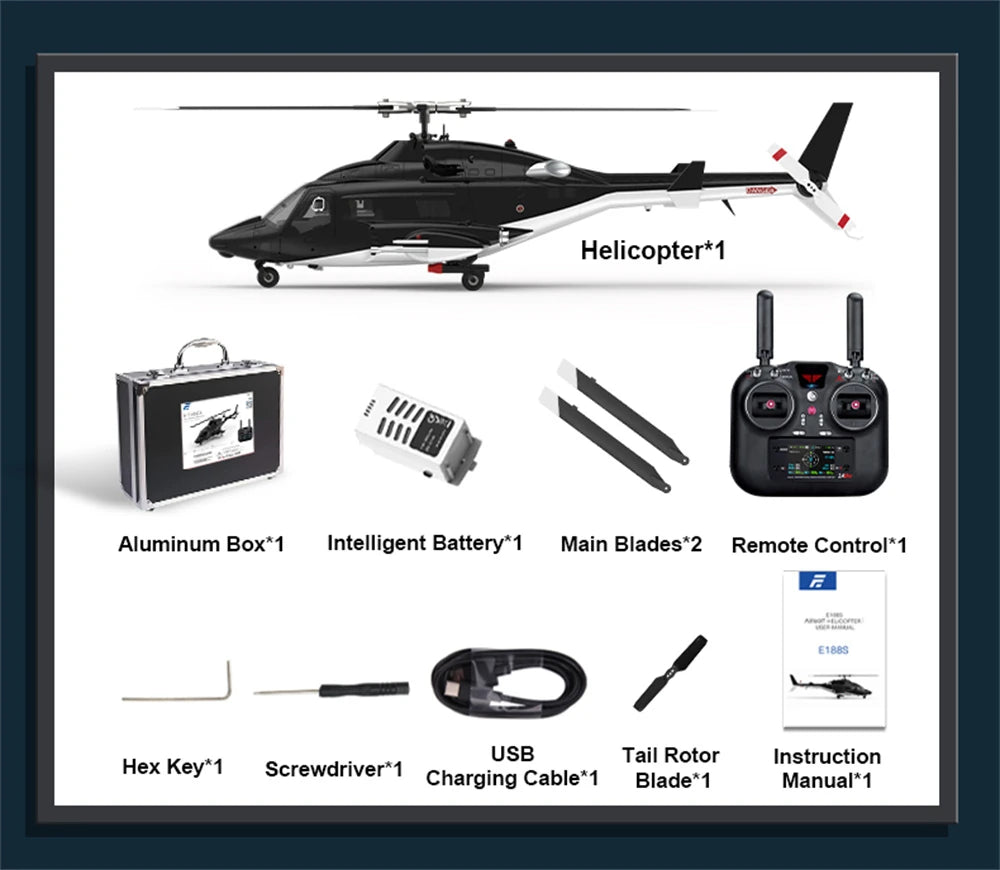 RC Helicopter AirWolf 2.4G 9CH 6G GPS Optical Flow Localization LiDAR TOF Altitude Hold Dual Brushless Motor