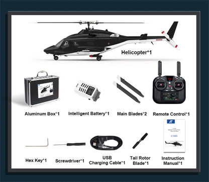 RC Helicopter AirWolf 2.4G 9CH 6G GPS Optical Flow Localization LiDAR TOF Altitude Hold Dual Brushless Motor