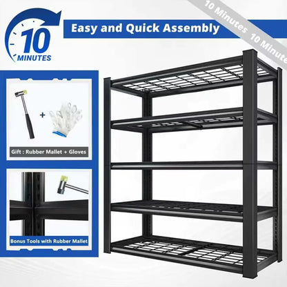72" Adjustable Metal Shelving