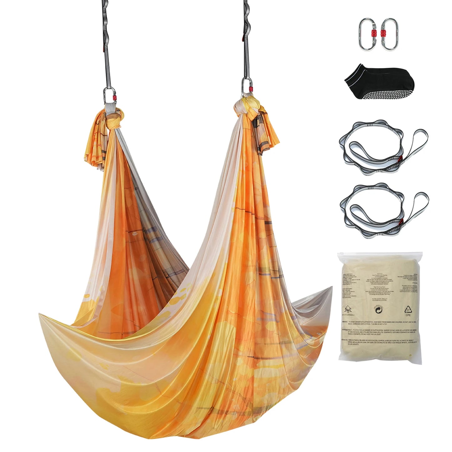 5.5 Yards Aerial Yoga Hammock & Swing Nylon Fabric