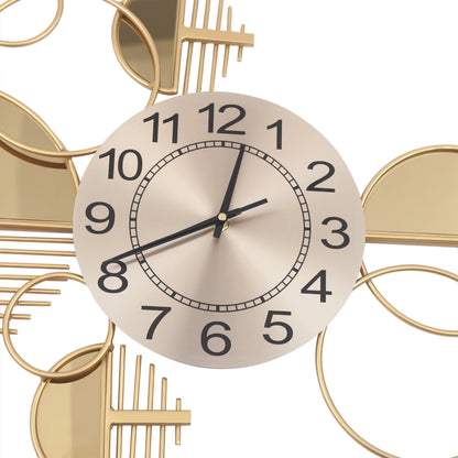 Creative Modern Metal Wall Clock, for Living Room, Bedroom, Gold