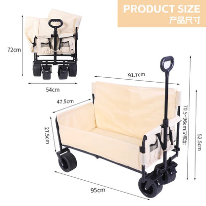 Collapsible Heavy Duty Wagon with Big Wheels