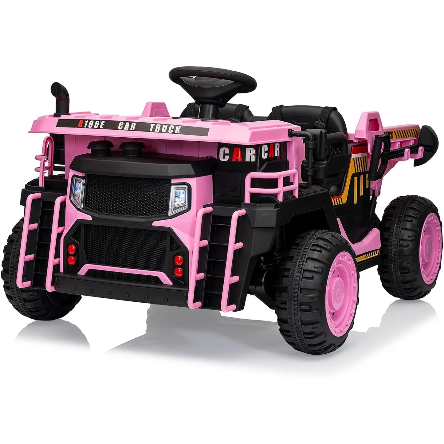 24v Ride on Dump Truck with Remote Control and Extra Shovel, 3 Speeds, Music, Safety Belt