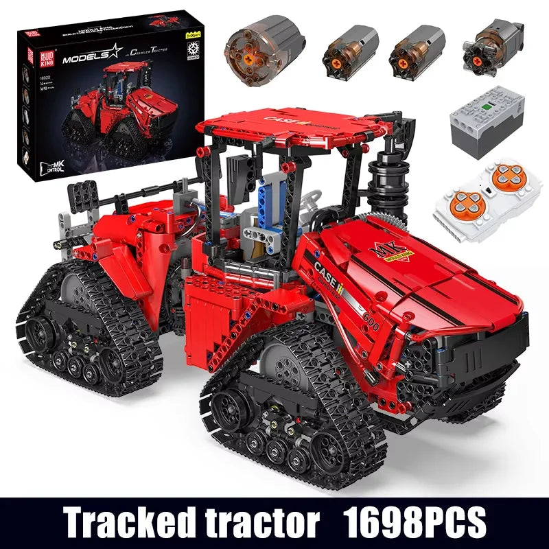 RC MOC-35270 Pneumatic Crawler Tractor Building Block Set by Mould King