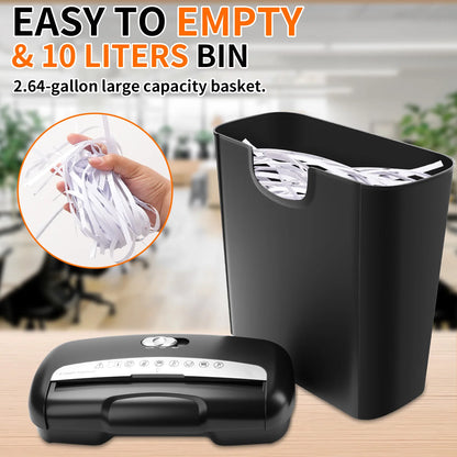 6-Sheet Strip-Cut Paper Shredder