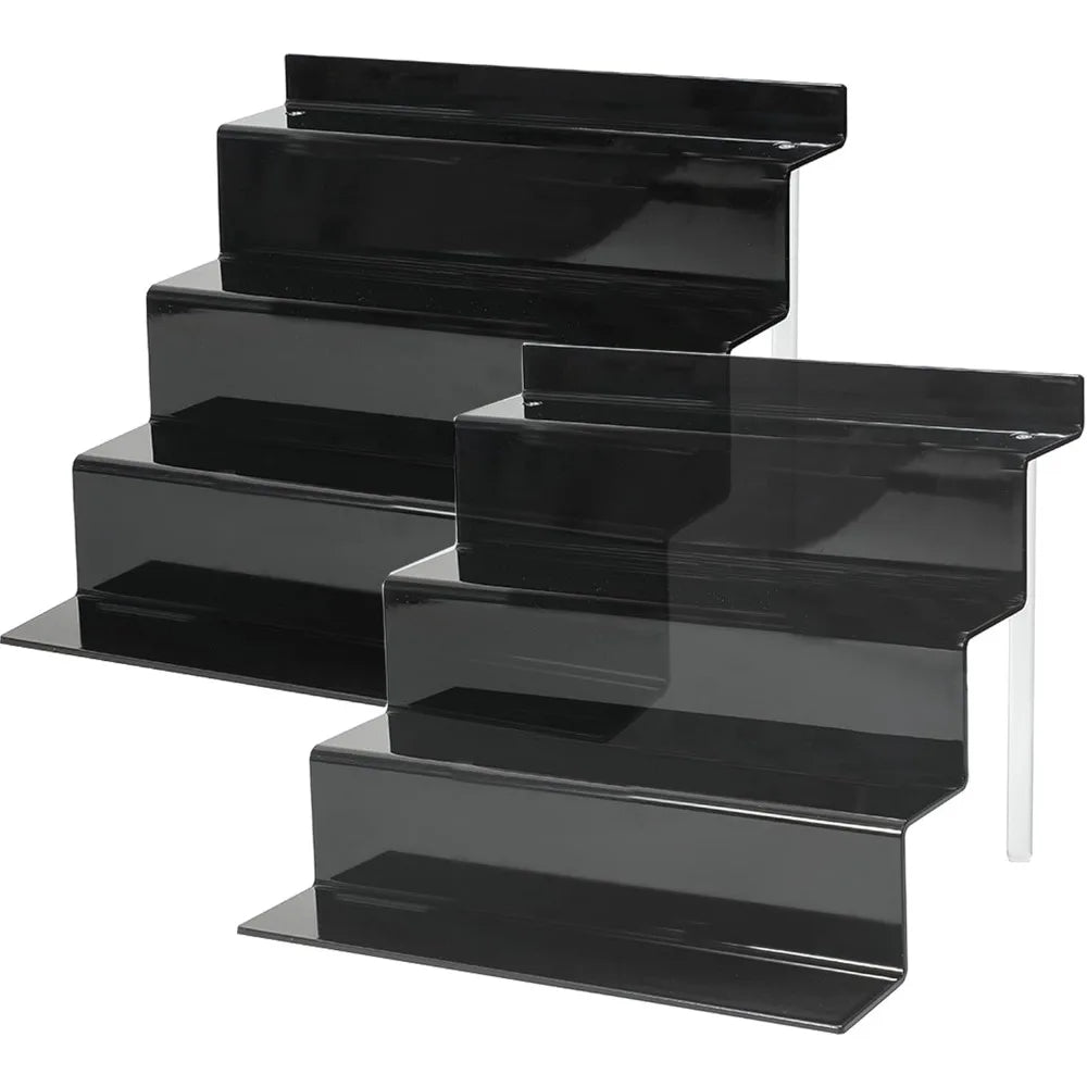 4 Tier Black shelves for Cupcakes ,Perfumes, Figurines, Display Stand Risers Shelf for Decoration and Organizer