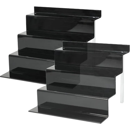 4 Tier Black shelves for Cupcakes ,Perfumes, Figurines, Display Stand Risers Shelf for Decoration and Organizer