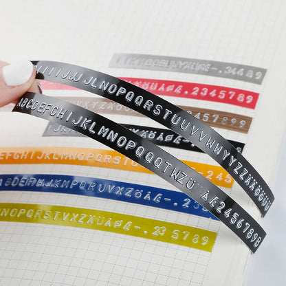 Embossing label maker with 2 ribbons