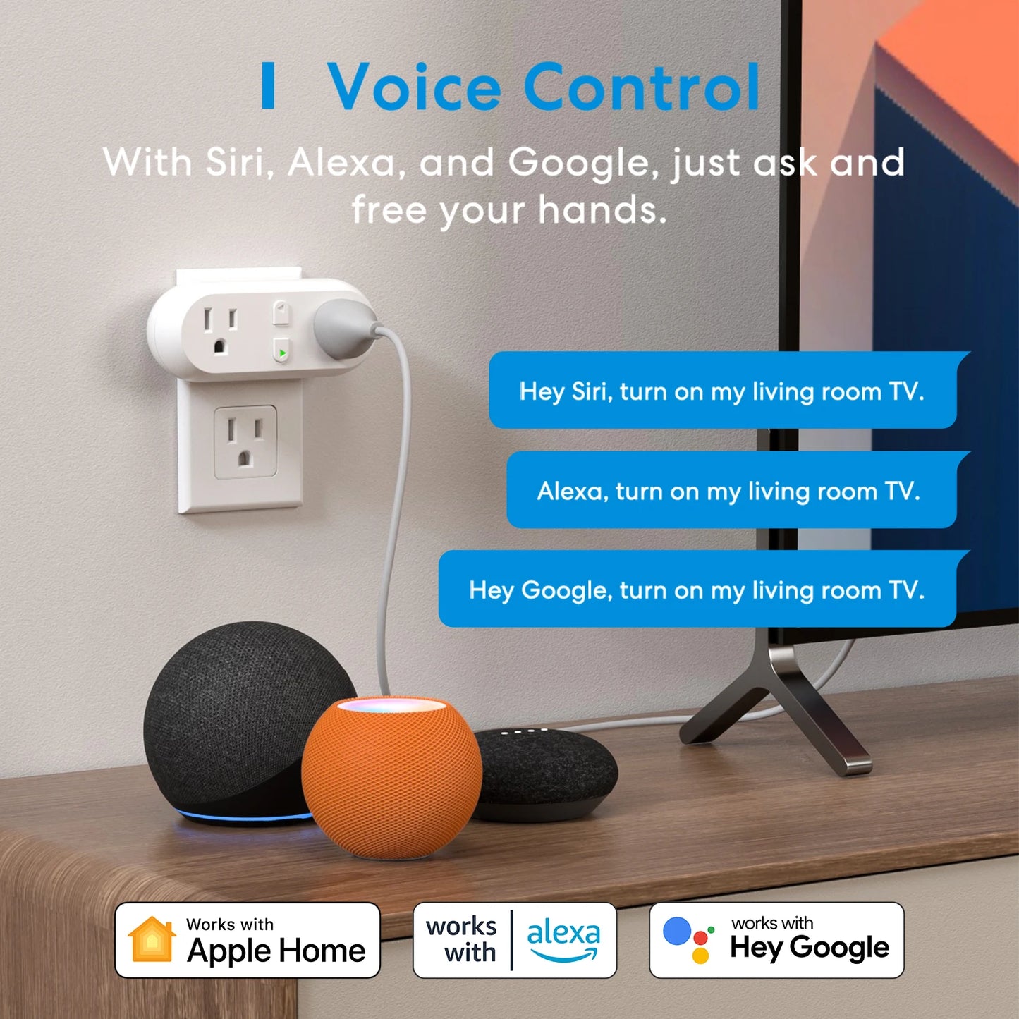 2 In 1 WiFi Dual Smart Plug Outlet