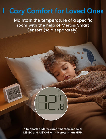 Wi-Fi Thermostat Compatible with 95% heating and cooling systems Works with Alexa Home kit