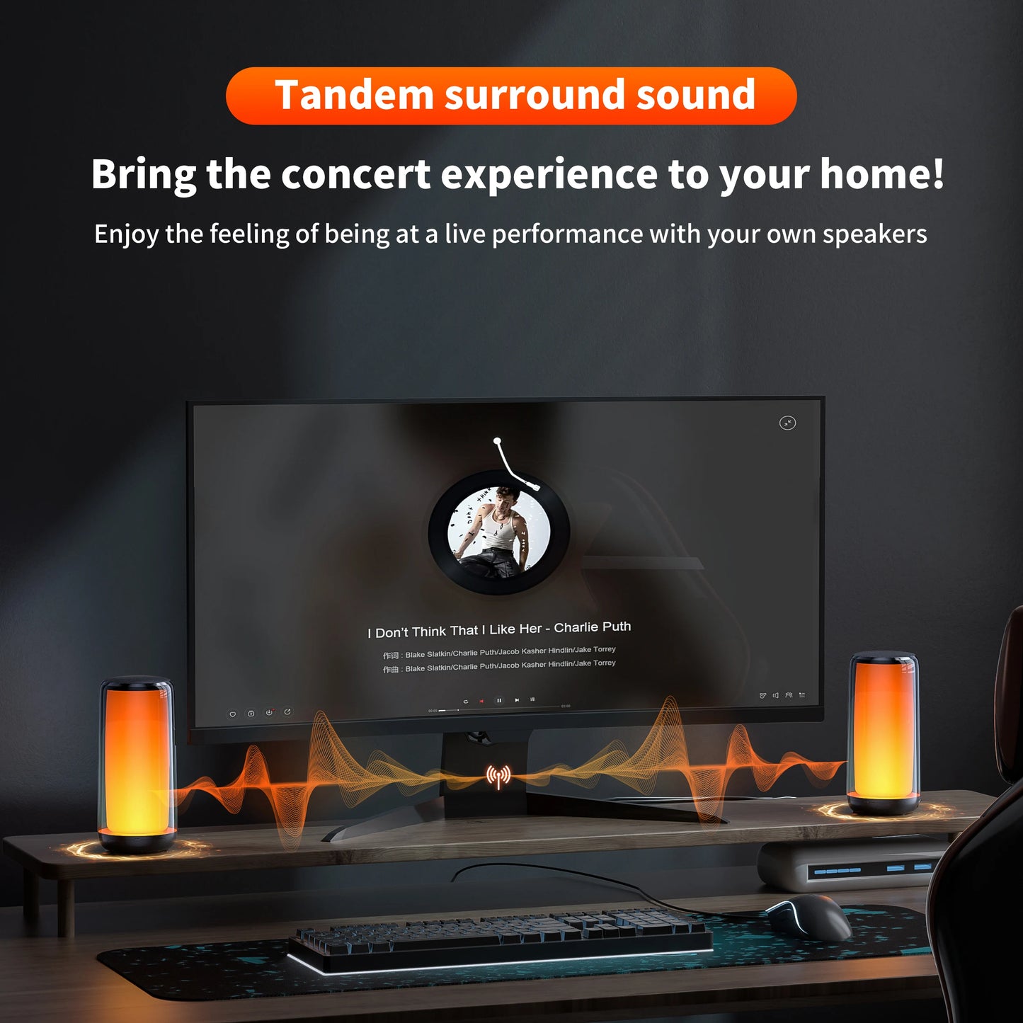 Bluetooth Portable Speaker, IPX5 Waterproof, Outdoor Multiple connection modes