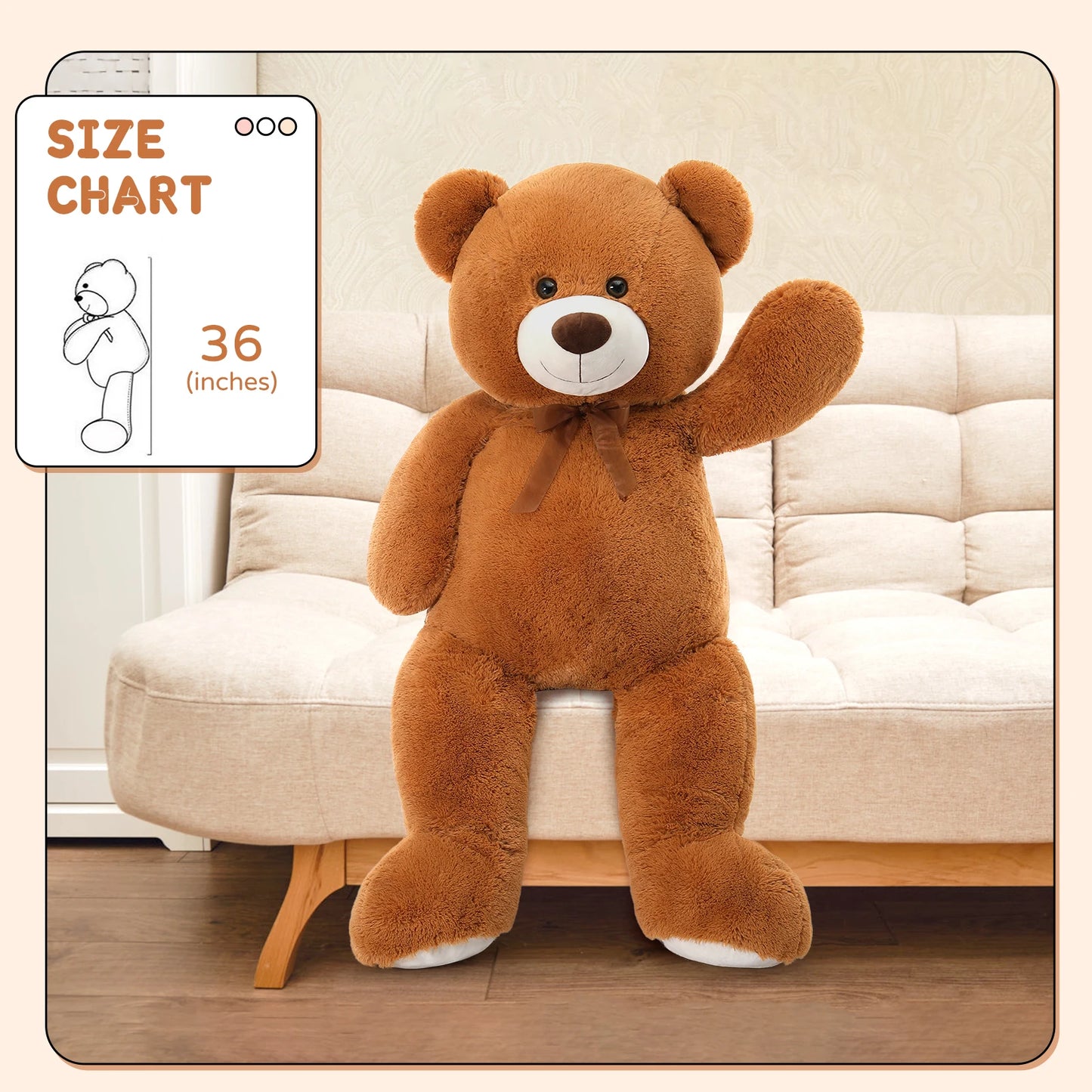 Giant Teddy Bear Stuffed Animal 3ft