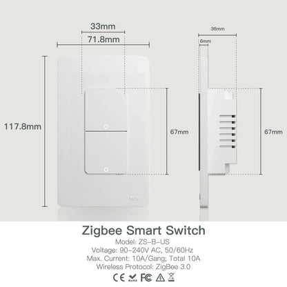Smart Wall Light Switch With Push Buttons
