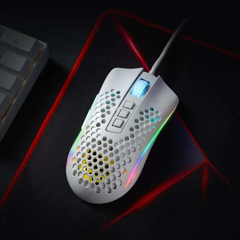 Redragon M808 Storm Lightweight RGB LED USB Gaming Mouse 12,400 DPI Optical Sensor 7 Programmable Buttons