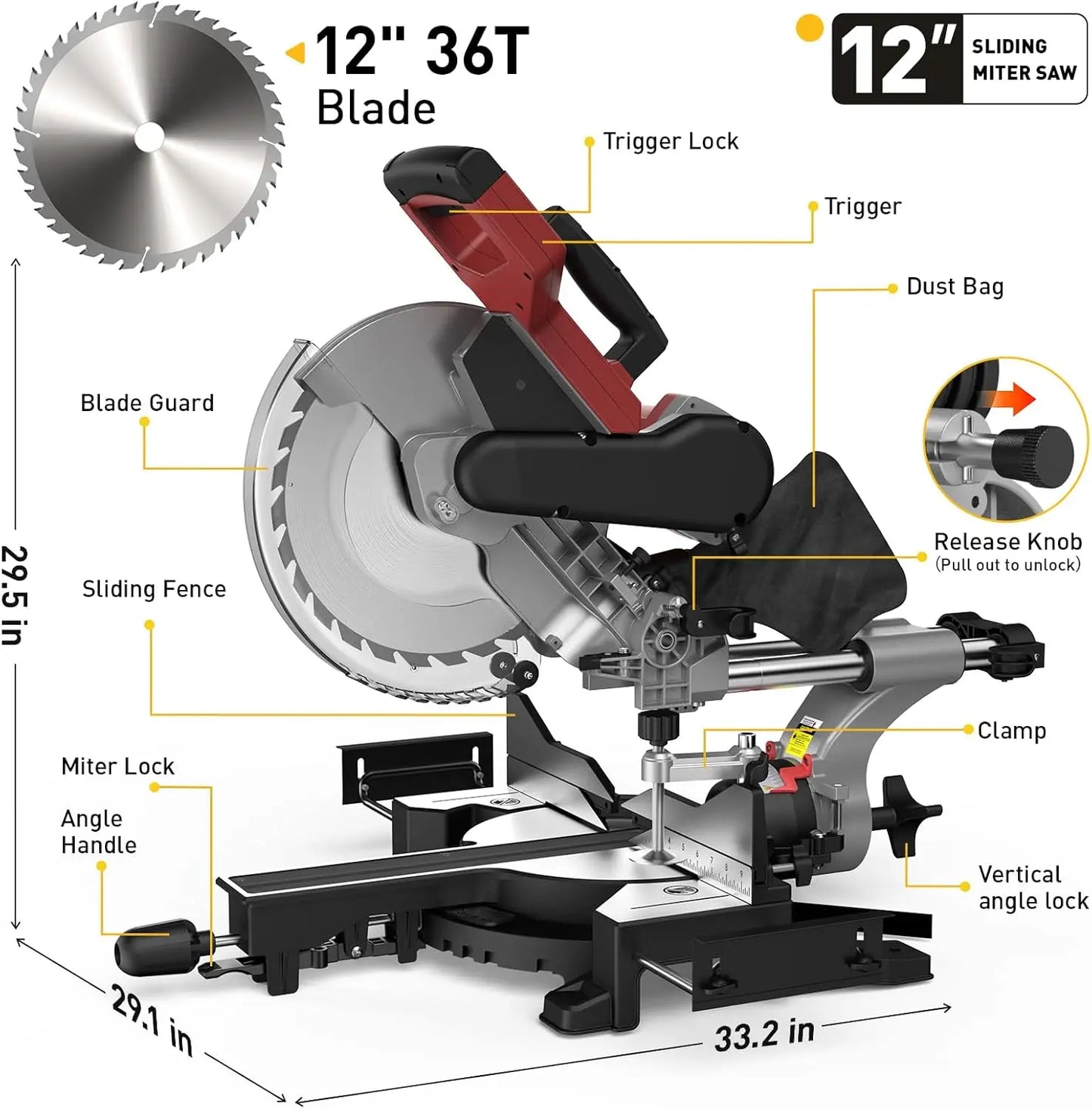 10 or 12" Sliding Compound Miter Saw