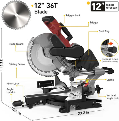 10 or 12" Sliding Compound Miter Saw
