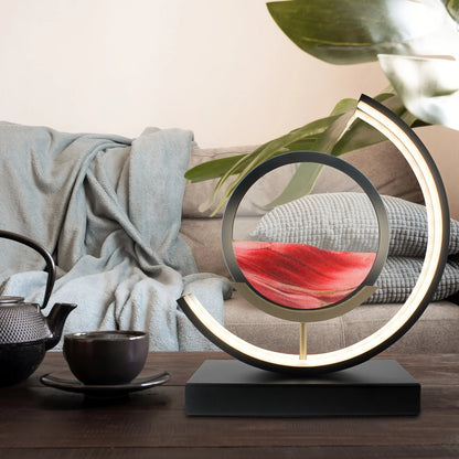 Moving Sand Art Picture In Motion, 3D Sand Lamp in 3 Colors With Stand