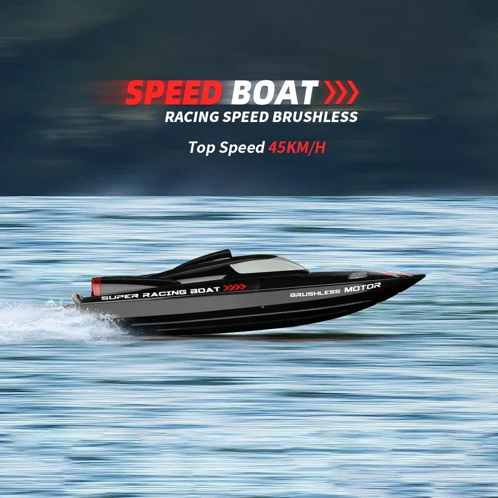 RC Boat 2.4Ghz 55KM/H Brushless High Speed Racing Ship For Adults with 2 Batteries