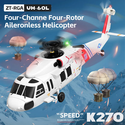Remote Controlled Helicopter 2.4Ghz 4CH RC Helicopter Heli 6-Axis Gyroscope Optical Flow Position