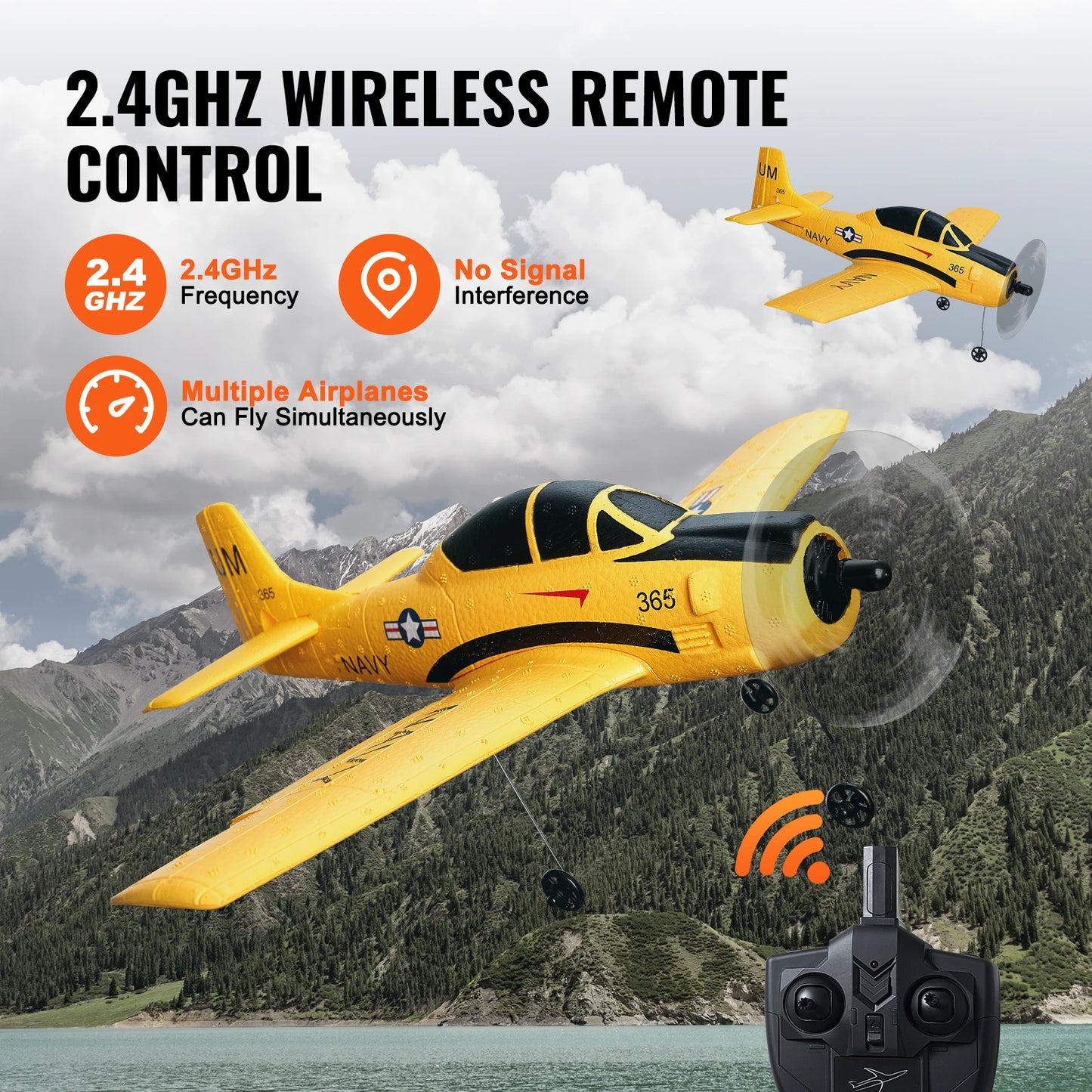 RC Plane Remote Control Airplane 2.4G 4CH with 6-Axis Gyro Stabilizer