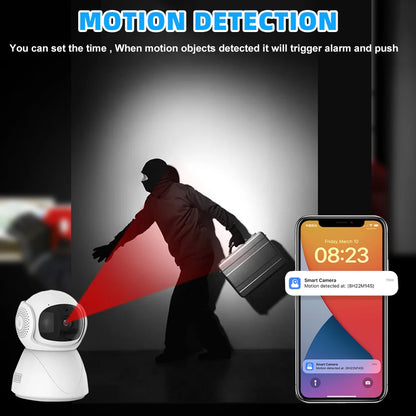 5G Indoor WiFi Camera HD 360° dual-frequency Surveillance Security Camera, Night Vision, Auto Tracking , and Baby Monitoring Camera