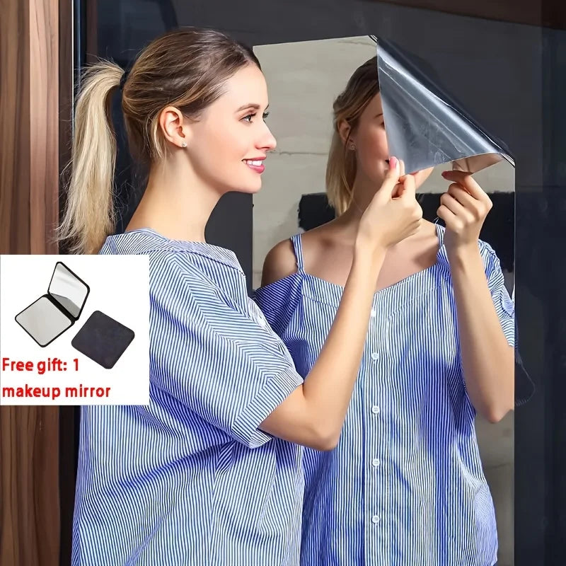 Mirror Self-adhesive  Wall Stickers Acrylic 3D Wall Decal for Living Room, Bedroom or Bathroom Decors