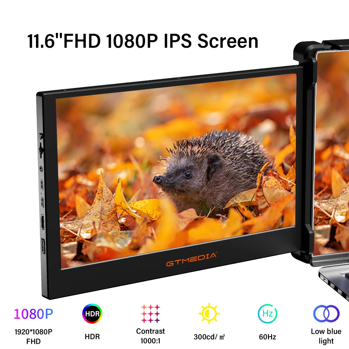 11.6Inch Portable Monitor 1920*1080 IPS FHD Triple Dual Extender Screen Full View Fold Display For 13.0-17.3Inch Laptops