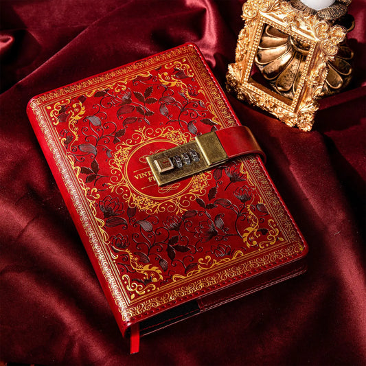 A5 Retro Digital Password Notebook Journal with Lock