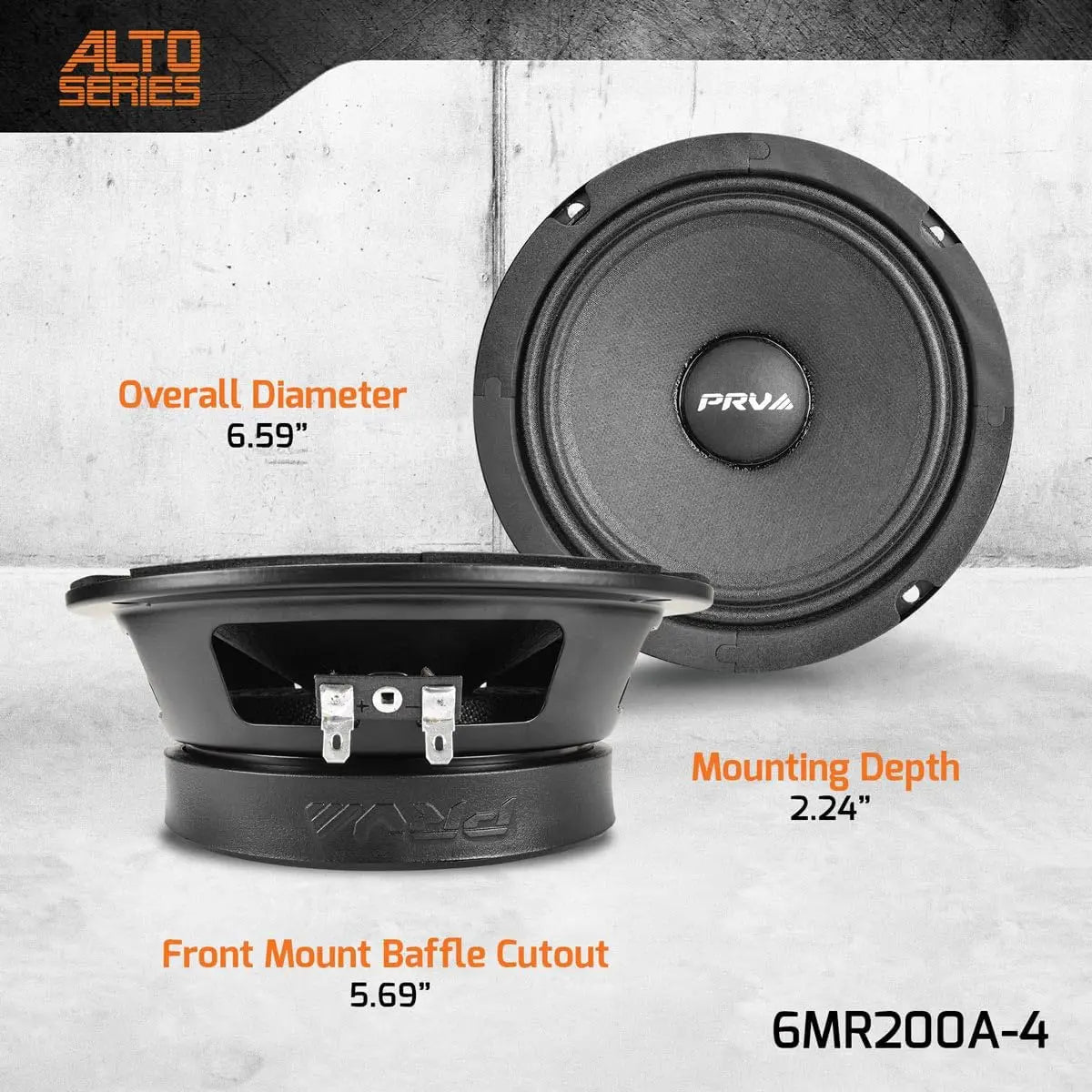 Pair, 6.5-Inch Midrange Car Speakers