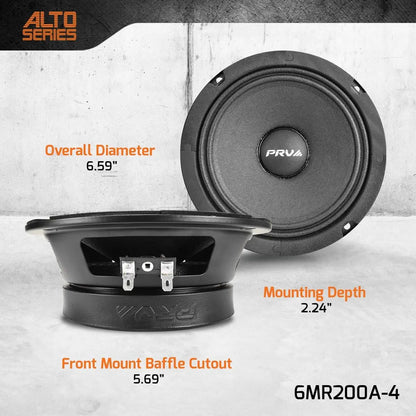 Pair, 6.5-Inch Midrange Car Speakers