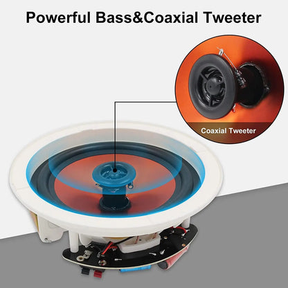 4PCS 6.5" Bluetooth In Ceiling Speakers