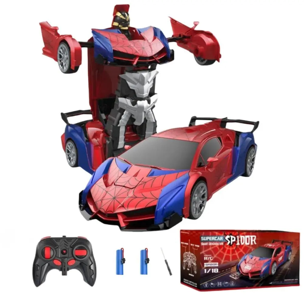 RC Transforming Remote Control Car 2.4GHz With Dual-Color Lights, Fast 360°Rotation, One-Click Deformation
