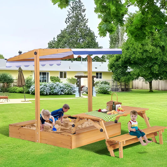 Kids Sandbox with Cover Canopy