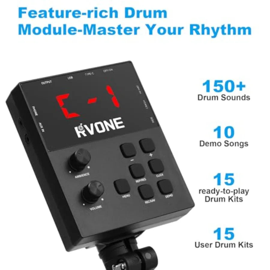 Electronic Drum Set with Kick Hammer Pedal