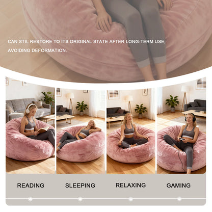 Big Bean Bag Chairs for Adults, With Filler Memory Foam Super Soft Plush, for Living Room, Family Room, Bedroom and 3 season room
