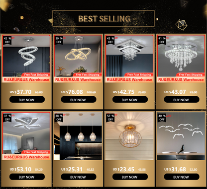 Nordic LED Pendant Hanging Decorative LED Ceiling Chandelier