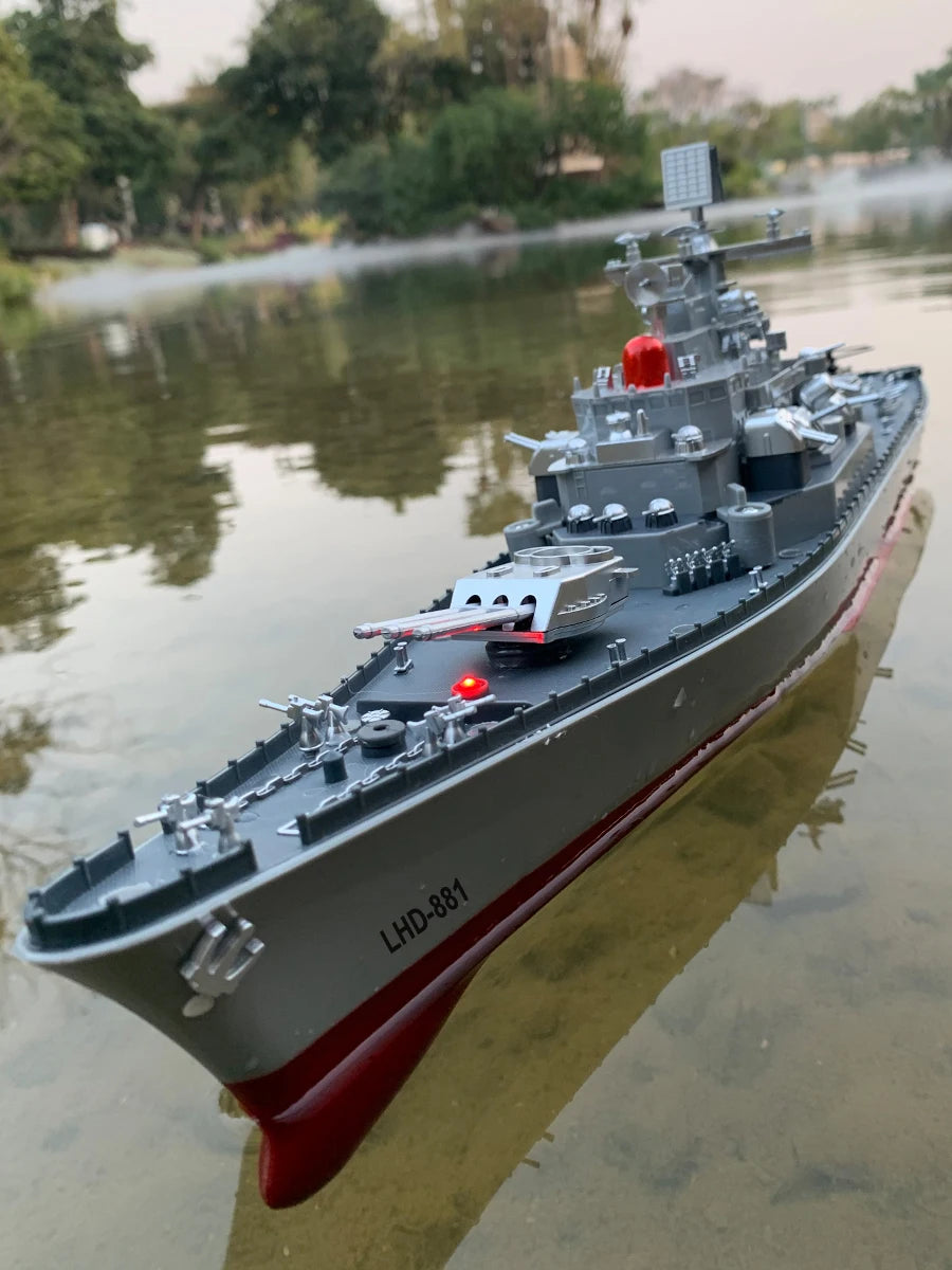 1:275 Scale 31 Inch Remote Controlled Battleship for Use On Lakes, Pools, Rivers, or in an Exhibit