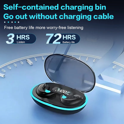 BT 5.3 Invisible Touch Control, Sense-Free, Micro Sleep Earbuds