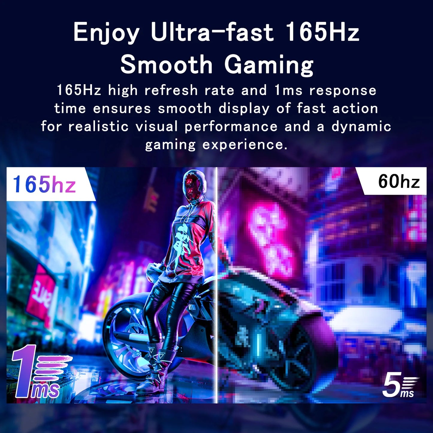 24 Inch Gaming Monitor FHD 1080P IPS Screen 1ms 165/144Hz Home-Office Computer Display