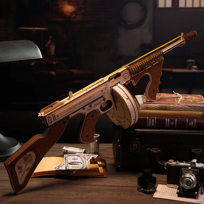 Thompson Submachine Gun 3D Wooden Puzzle for Adults and Teens
