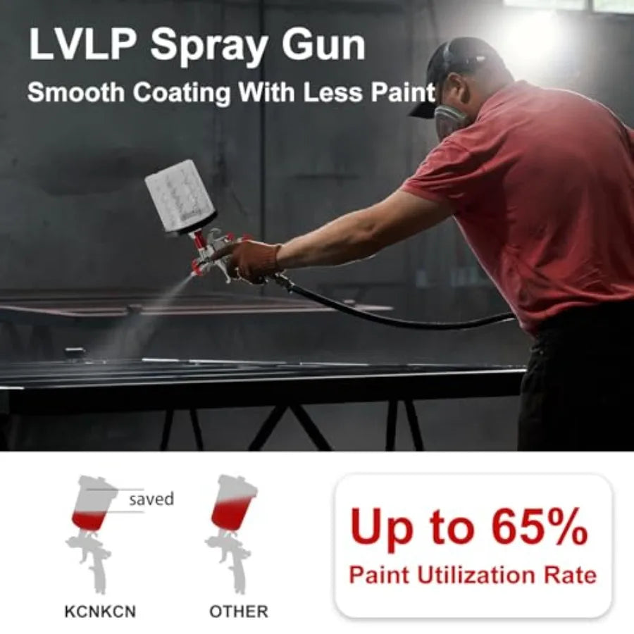 LVLP Air Spray Gun with 650ml Mixing Cup