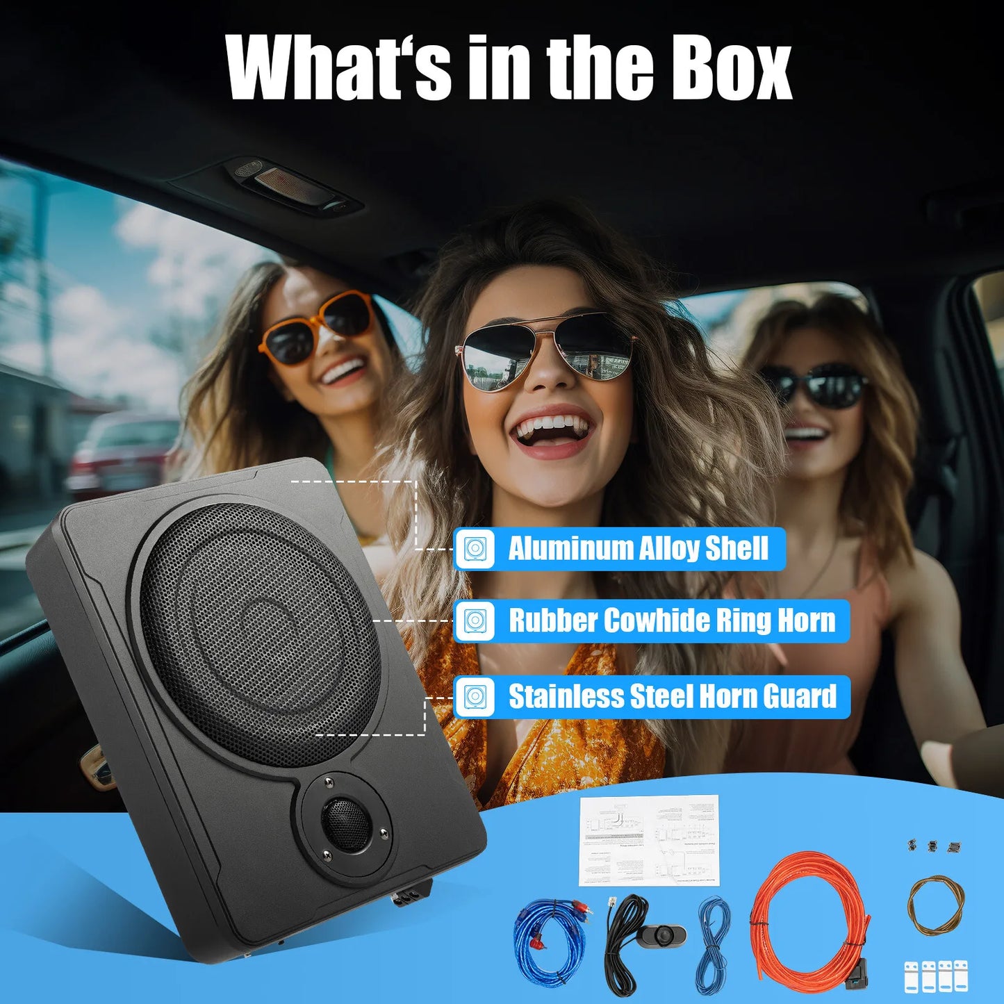 12V 8" Active Car Subwoofer