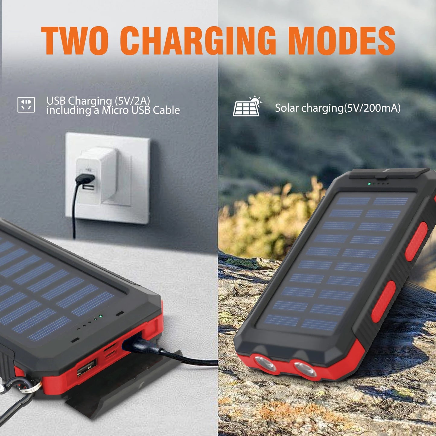 20000mAh Solar Power Bank